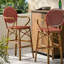 Extérieur et aluminium français, rouge, siège de 29,5 po, rouille, jardin et partie de 2 pour utilisation, aluminium, preuve, caractéristique