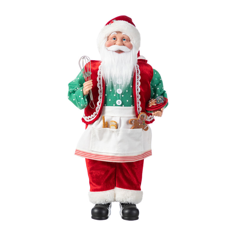 Figurine de père Noël en fausse fourrure 18 "H