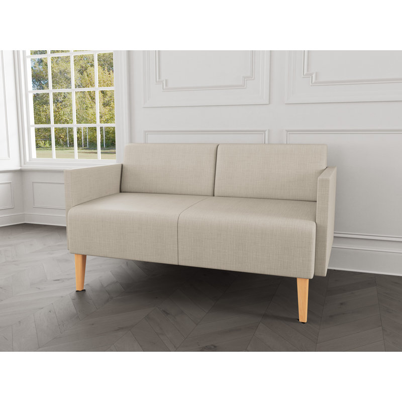 Causeuse de réception Luxe Lounge, Plot Line neutre, Bois naturel