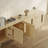 Cream style simple modern TV cabinet