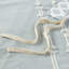 Housse de couette 3 pièces pour lit double / grand, coton avec rayures naturelles et literie lavable à la machine, tissu brodé lavable à l'envers