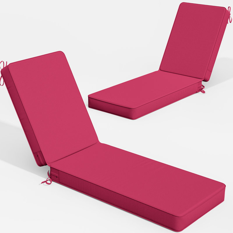 Coussins de chaise longue d'extérieur 4 po l 21 po x L 72 po (ensemble de 6), 6, L 21 po x P 72 po, Jaune