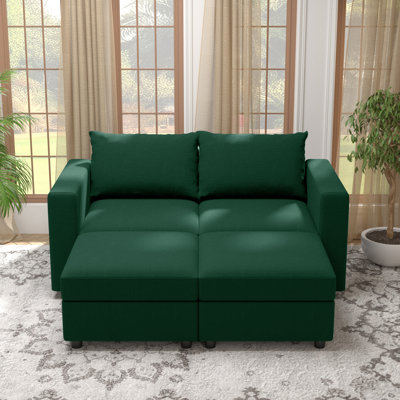 BOX MODULE STO SOFA 64'' 4 Piece Upholstered Modular Sofa with Storage