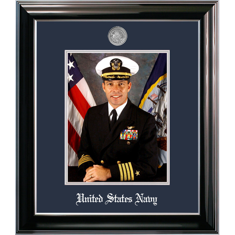 Cadre photo bleu marine portrait