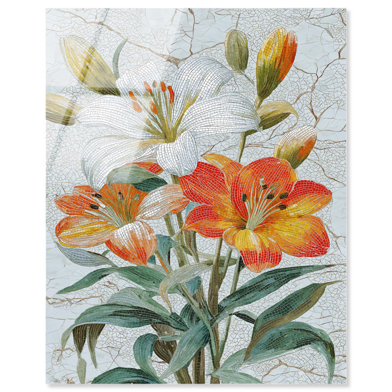 Impression sur acrylique Tile Garden III, H 45 po x l 36 po