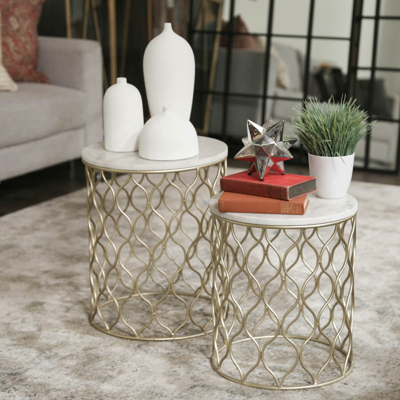 Marble Top Nesting Tables