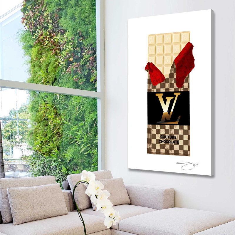 " Craving Louis Vuitton (Vertical) " by By Jodi, Wrapped Canvas, 30" H x 18" W x 1" D