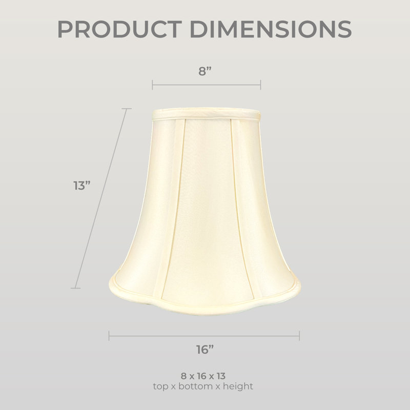 Lampe cloche festonnée House of Hampton®, H 13 po x l 16 po x P 16 po, Coquille d'oeuf