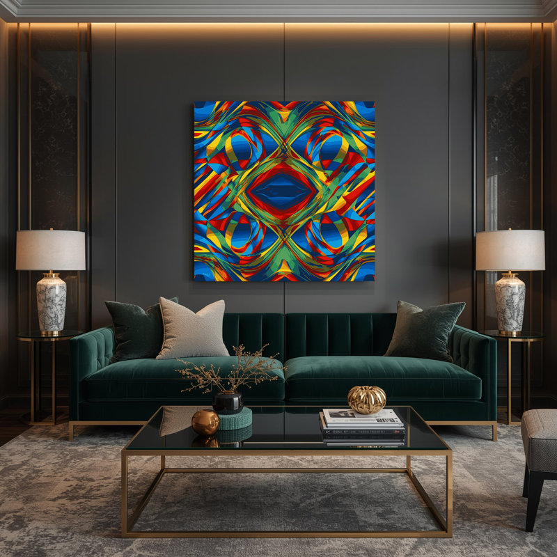 Art mural sur toile Op Op 44, H 16 po x l 16 po