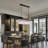 Dimmable Tiered Rectangle Chandelier With Crystal Accents-716270746-792016061