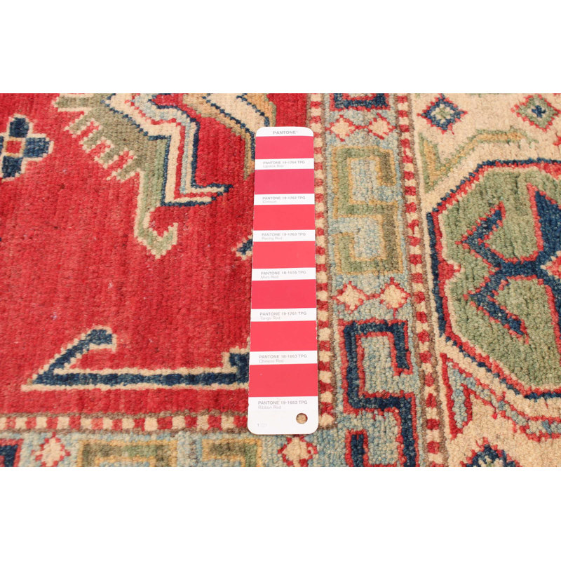 Raeesah One-of-a-Kind 6'7" X 9'8" New Age Wool Area Rug in Red