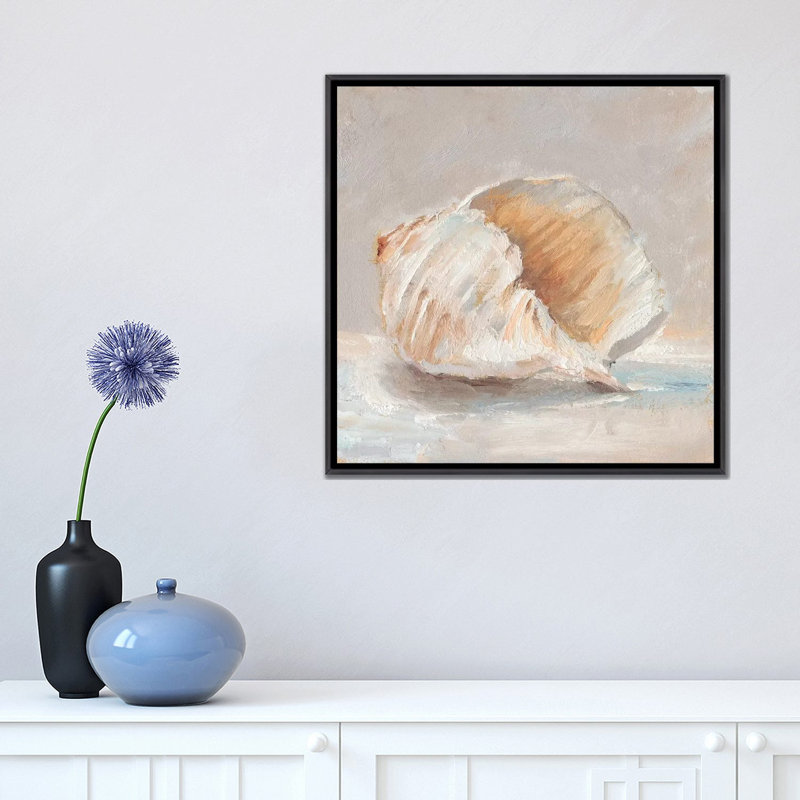 Reproduction d’art sur toile, "Impressionist Shell Study IV" par Ethan Harper, H 18 po x l 18 po x 1,5 po, Pas de tapis