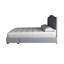 Grand lit de rangement rembourré gris, 2 tiroirs, l 62,6 po x P 81,8 po H 42,73 po, lit conçu avec et, 83 64 43,5 H