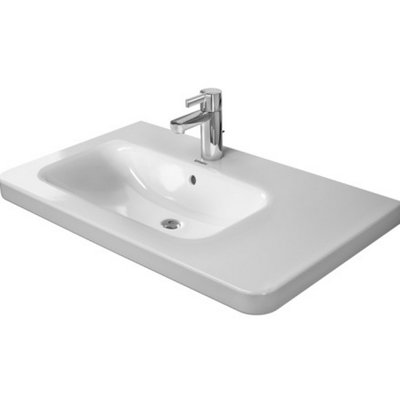 Lavabo de salle de bain mural 32 po en céramique avec trop-plein DuraStyle