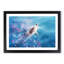 Swimming Dolphin in Abstract - Framed Print-55728516-55728517