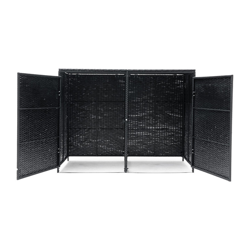 Wicker Bin Store, Black