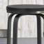 Tabouret de comptoir Modern Modern 2pc - noir, structure en fer, hauteur de siège de 24,8 po, fonction pivotante, faux bois avec placage de frêne, + design en métal 2, finition noire, placage