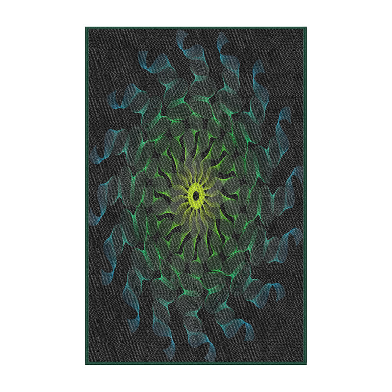 Tapis noir, Rectangle 5 pi x 7 pi