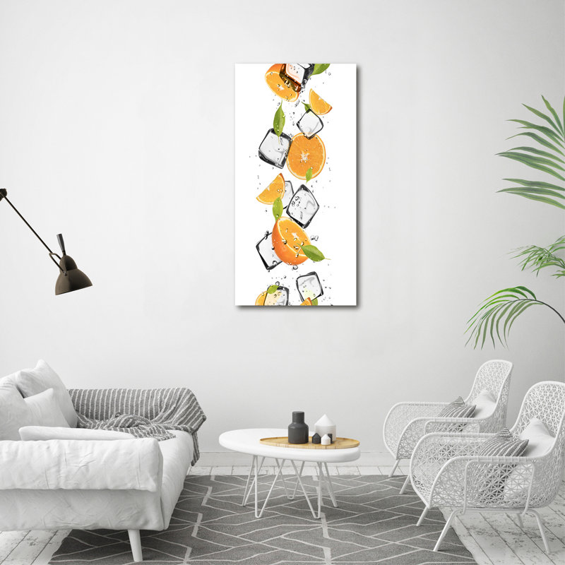 Oranges And Ice - Wrapped Canvas Print