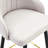 Set Of 2  PU Leather Bar Stools: 37.7" High, 25" Seat Height, Gold Accent Footrest-125536151