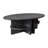 Gray Modern Neutral Oval Coffee Table with Shelves Contemporary - 53" x 28" x 18"