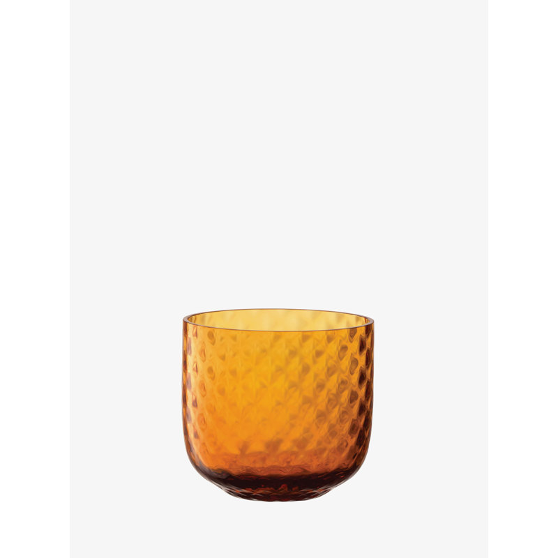 Dapple Handmade Drinking Glass, Sun Amber