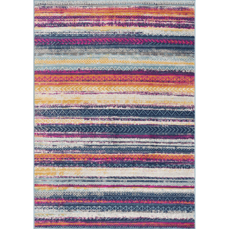 Lakshmi Striped Indoor Rug, Runner 2' x 5'