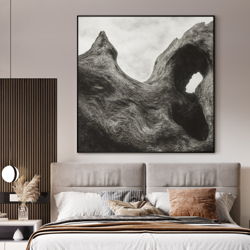 Très grand art mural imprimé sur toile - Paysage abstrait inspiré de la nature, œuvre d'art pour le salon ou la chambre à coucher - «Assemblage requis du cadre (cadre non fini)»