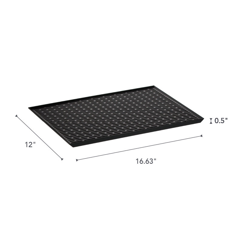 Tapis de drainage côté évier Yamazaki Home, Noir