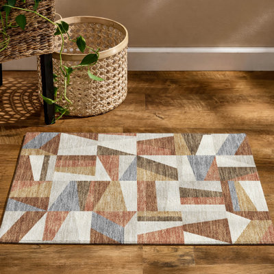 Premium Machine Washable Mayfield Geometric Rug