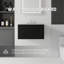 Meuble-lavabo flottant 30 po avec lavabo, porte à fermeture en douceur, comptoir en granite de 0,6 po et dosseret en contreplaqué, contreplaqué