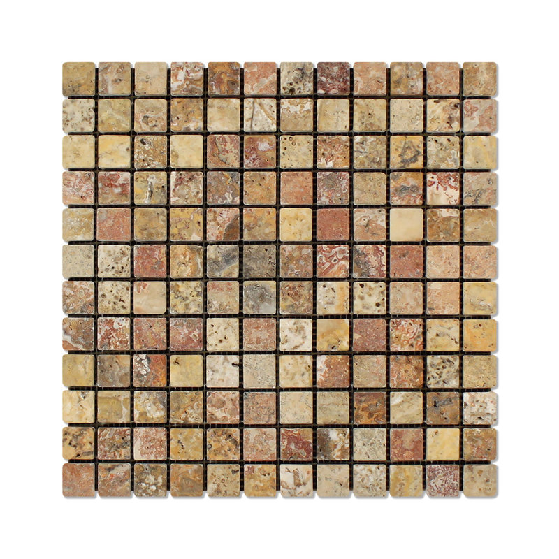 Travertine Grid Mosaic Wall & Floor Tile