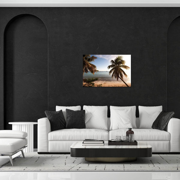Bayou Breeze Palm Trees On Beach At Sunset, Culebra Island, Puerto Rico ...