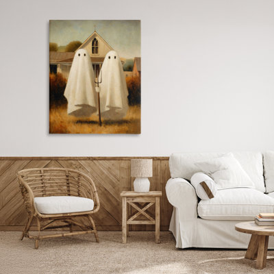 American Gothic Ghosts Canvas, design by Arlington Prints