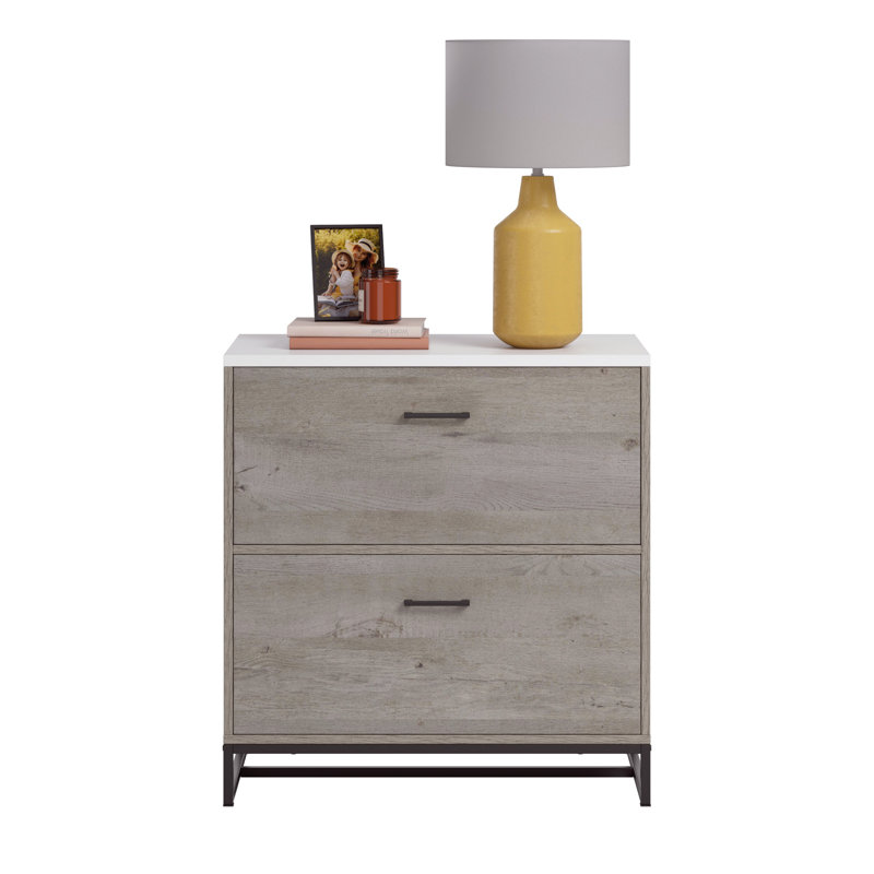 27.95'' Wide 2 -Drawer File Cabinet, Mystic Oak