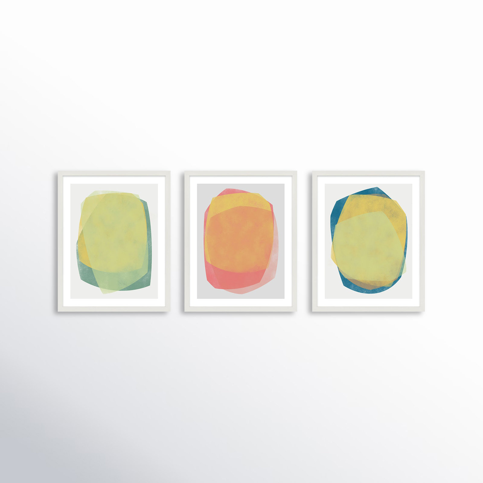 Eclipse 1-3 by Jacques Pilon, White, 38" H x 90" W