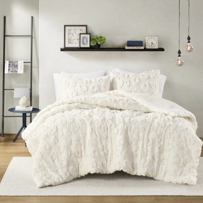 Chenille Duvet Cover Full/Queen - Animal , 2 Shams, , Microfiber Reverse Soft Pattern, Standard