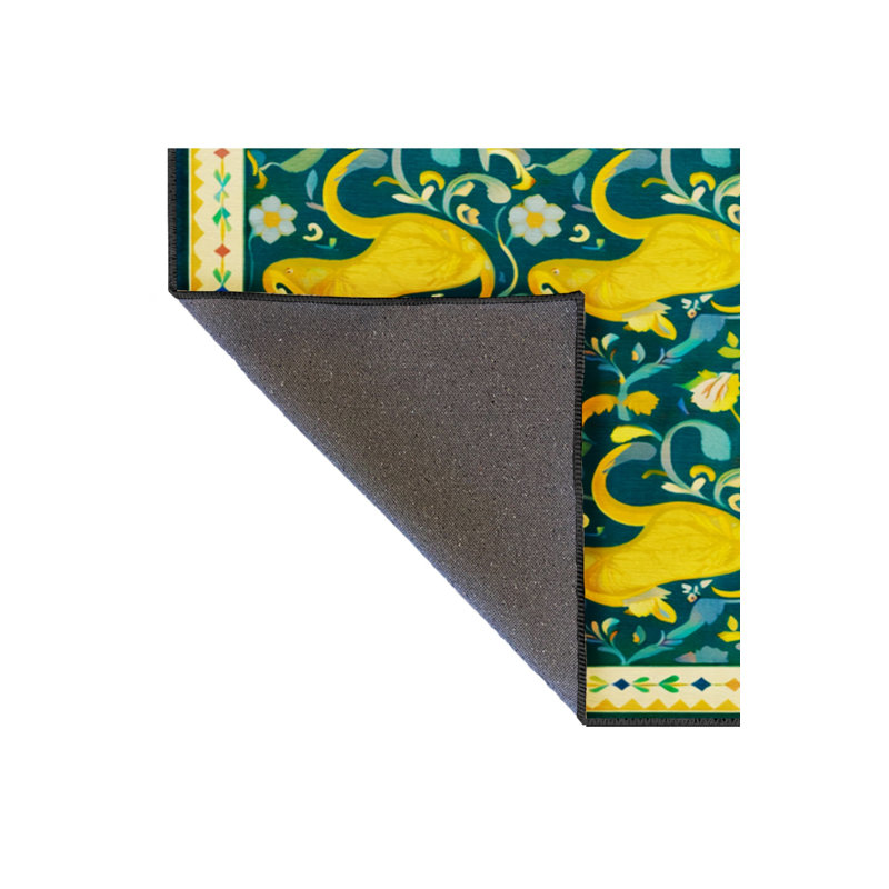 Tapis tissé à motif nautique vert Mosso, 4'11" x 7'7"