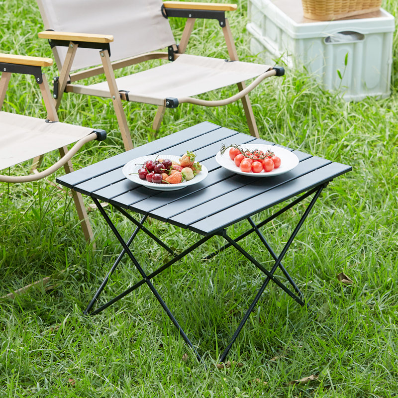 Table de camping d'extérieur rectangulaire L 22,24 po x l 15,94 po Novali