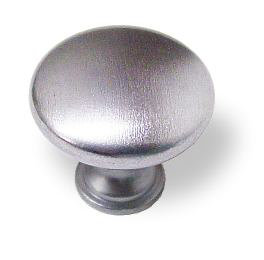 (5 Pack) 1-1/4 inch Simple Knob Brushed Chrome