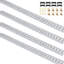 L'ensemble de rail d'attache E-Track, ensemble de rails électroniques 34PCS 5FT comprend 8 rails en acier et 2 fentes simples et 8 anneaux toriques et 8 attaches avec anneau en D et 8 embouts, des accessoires de fixation pour le fret, les motos et les vélos