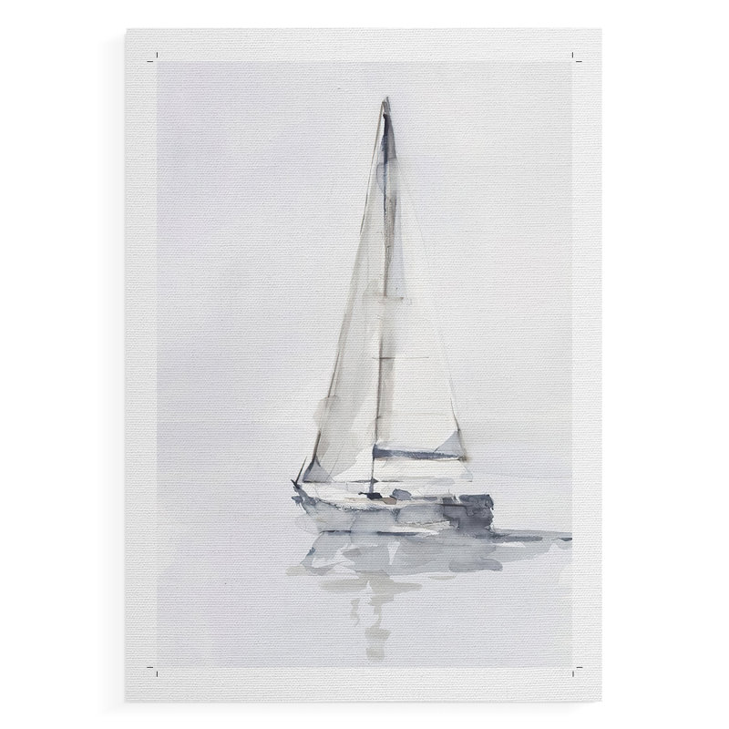 Misty Harbor I - Impression sur toile seulement - NON-CADRE, H 18 po x l 12 po