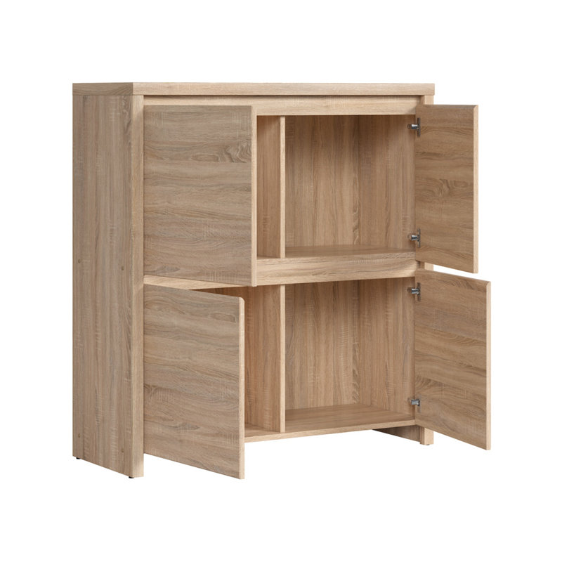 4 - Door Rectangle Accent Cabinet, Oak Sonoma