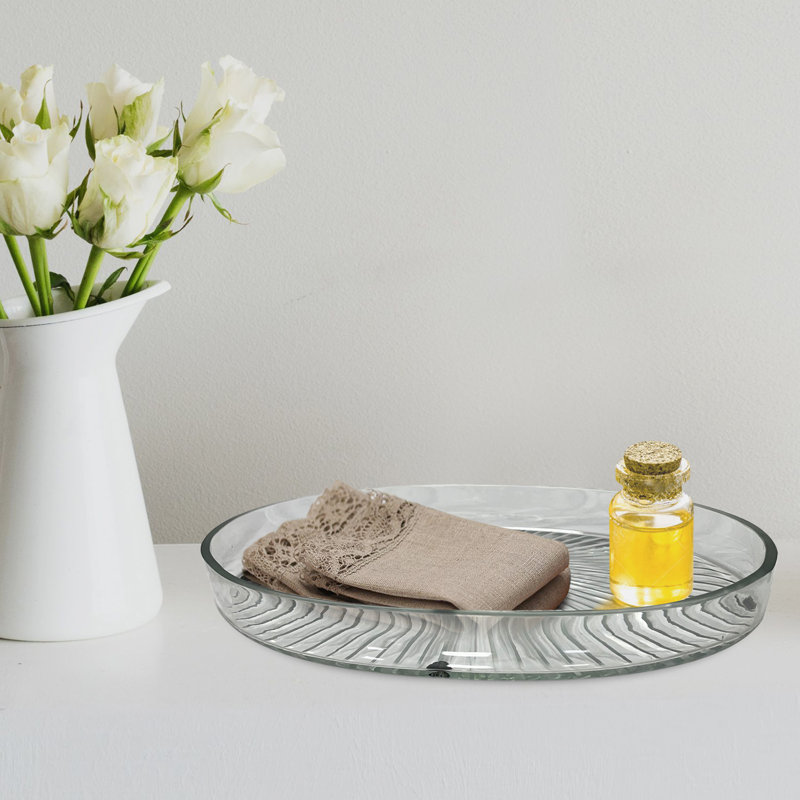 Glass Bathroom Accessory Tray Bathroom Tray Tumbler