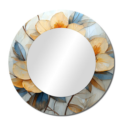 The Path Of Rhododendrons Flowers I - Floral Wall Mirror Art - Printed On Metal