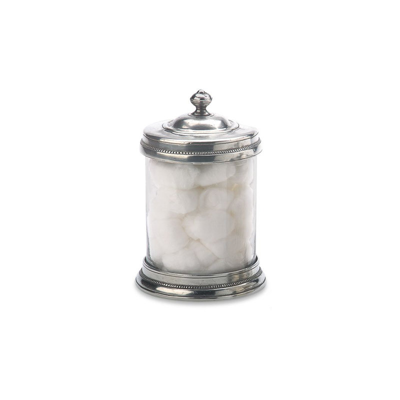 Glass Kitchen Canister, 7.5" H x 4.7" W x 4.7" D
