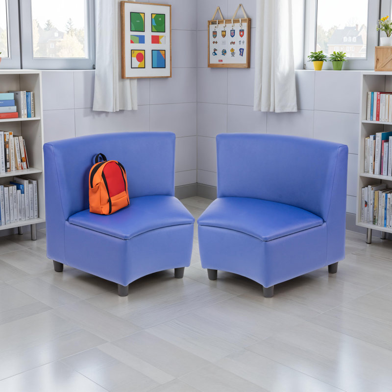 Kid Comfort Collective Modular Wedge Chairs, 2-Pack - Blue, Blue