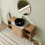 Meuble-lavabo flottant mural 48 po avec comptoir en quartz et portes et tablettes de rangement à fermeture en douceur-185300481