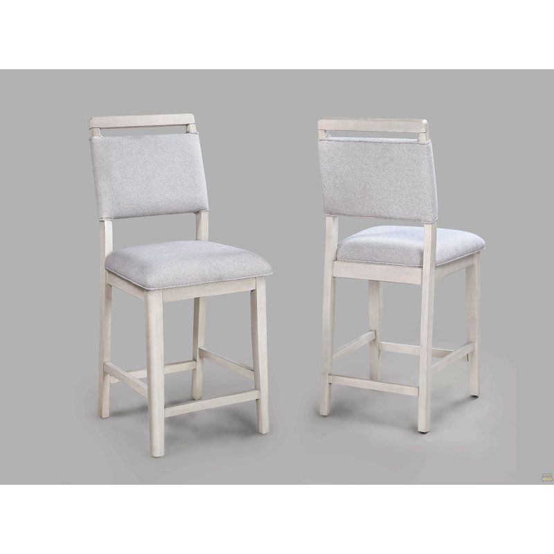 2Pc Upholstered Counter Height Pub Chairs
