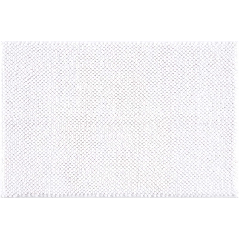 Efrin Microfiber Bath Mat, 24" W x 36" L, White